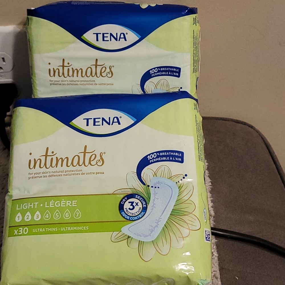 2x Tena Pads 30ct Light Pads